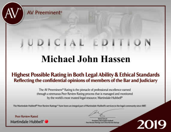 2019 AV Preeminent Attorney Judicial Edition